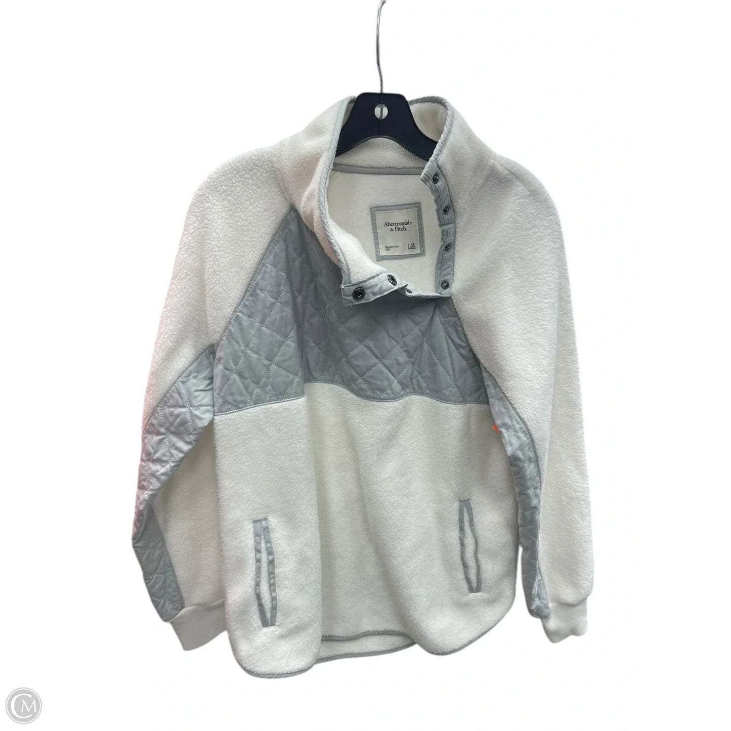 Sweatshirt Collar By Abercrombie And Fitch In White, Size: M