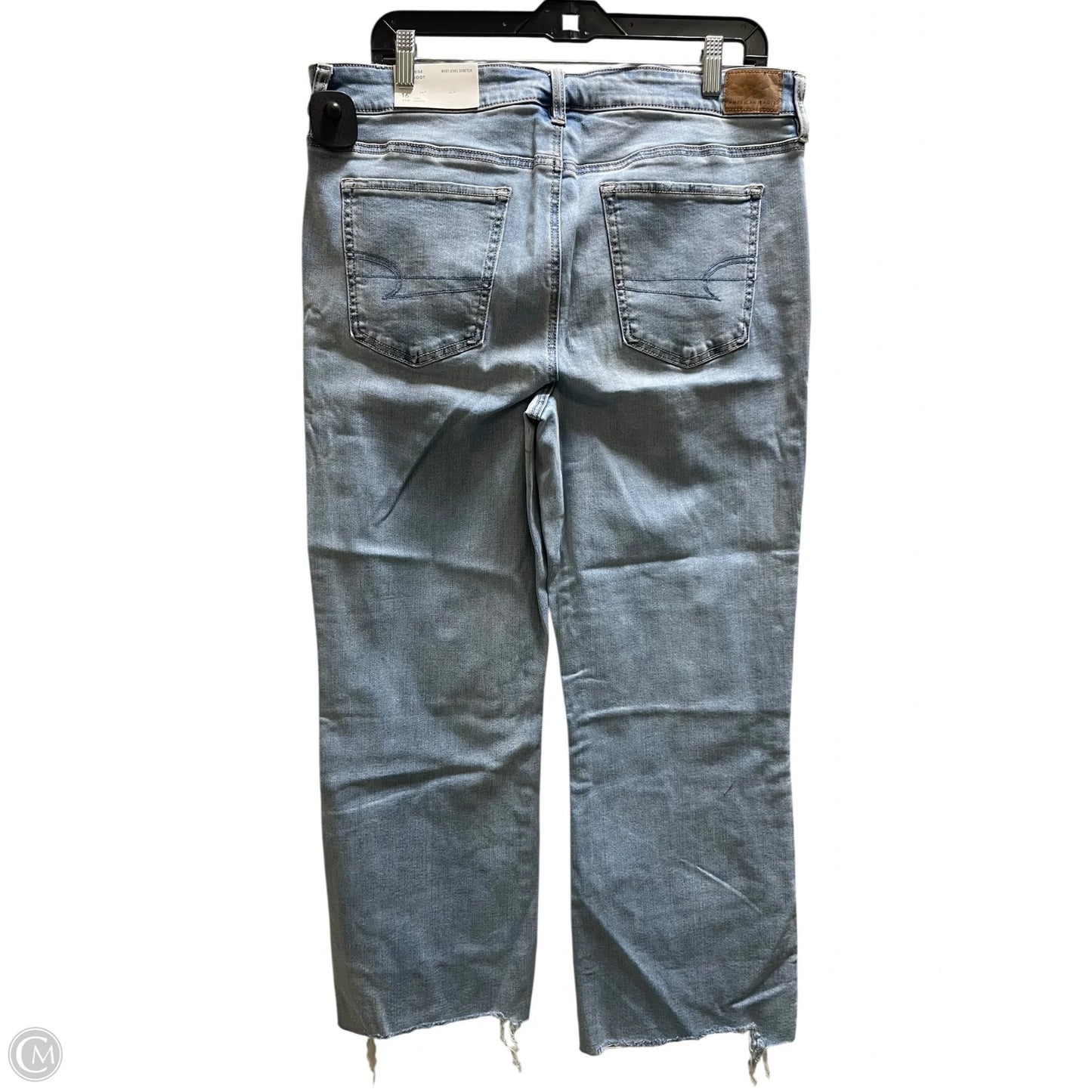Jeans Straight By American Eagle In Blue Denim, Size: 16