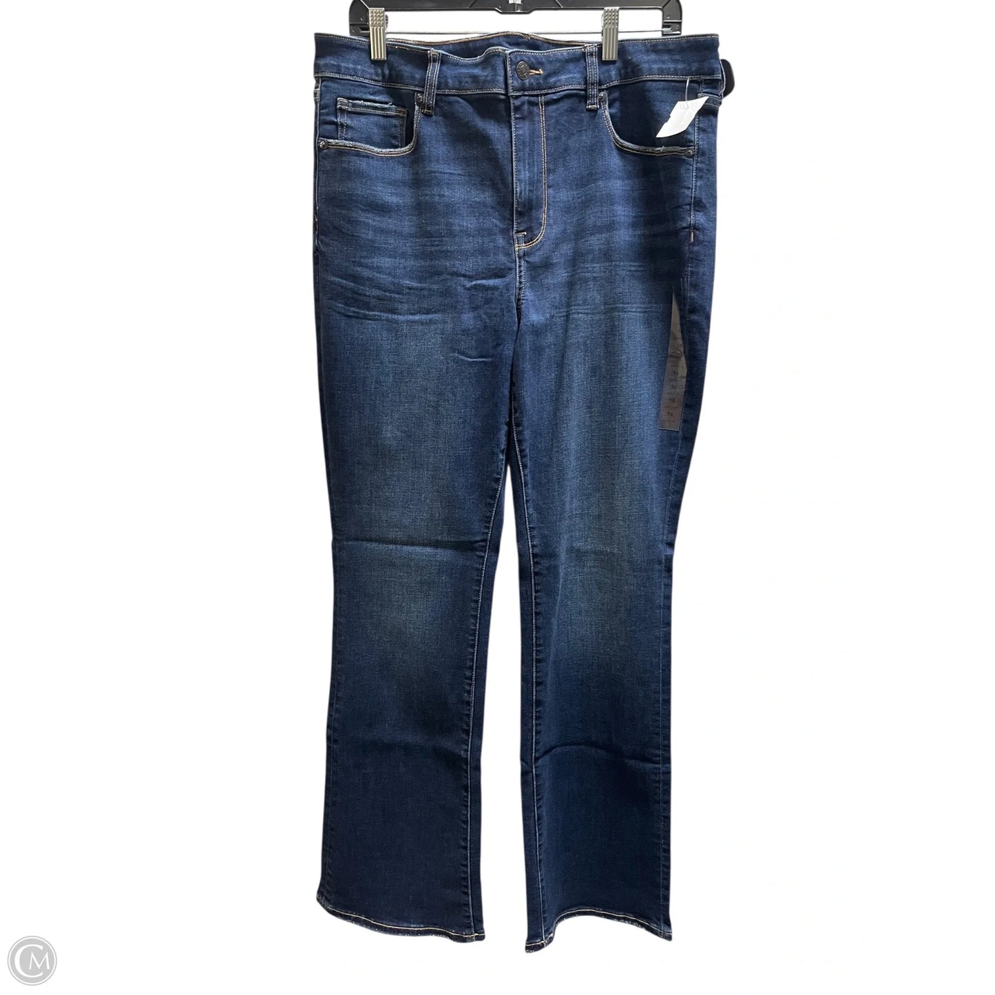 Jeans Skinny By American Eagle In Blue Denim, Size: 16