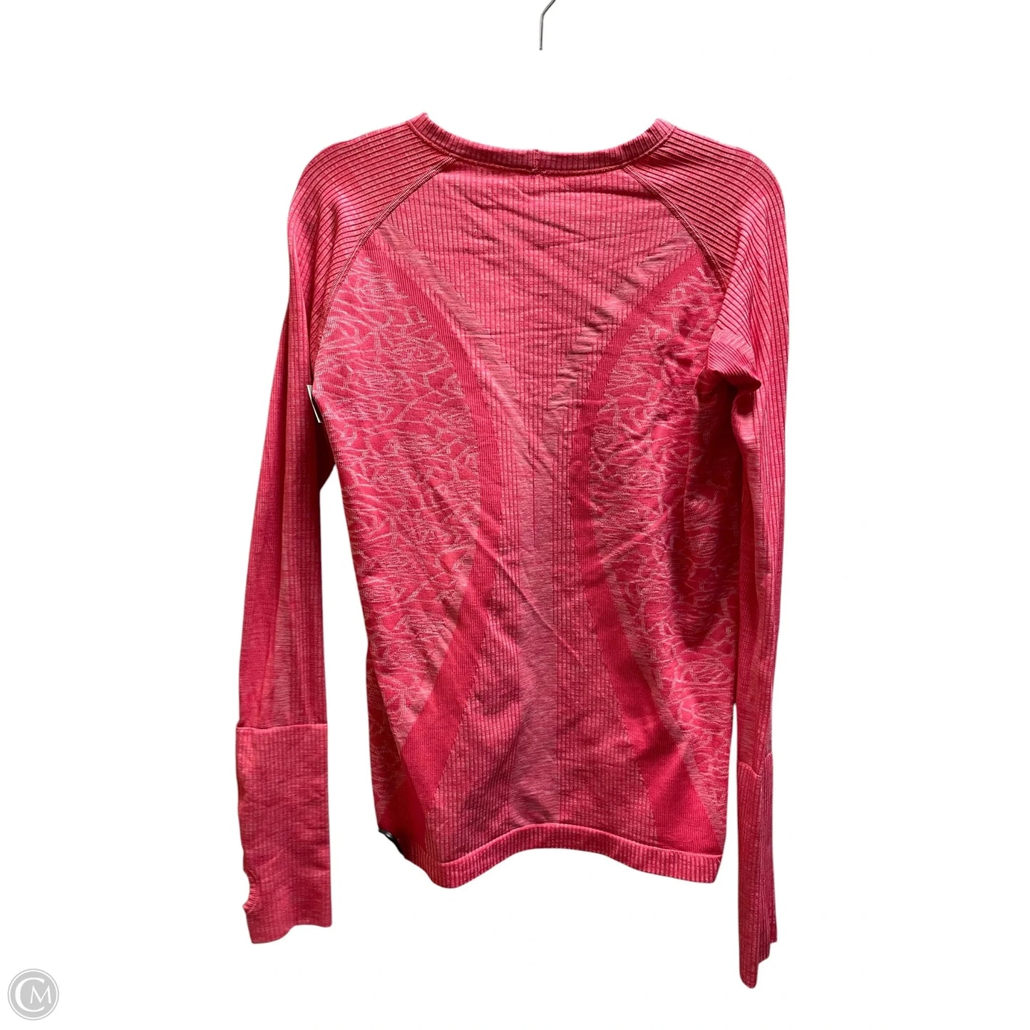 Athletic Top Long Sleeve Collar By Lululemon In Pink, Size: 10