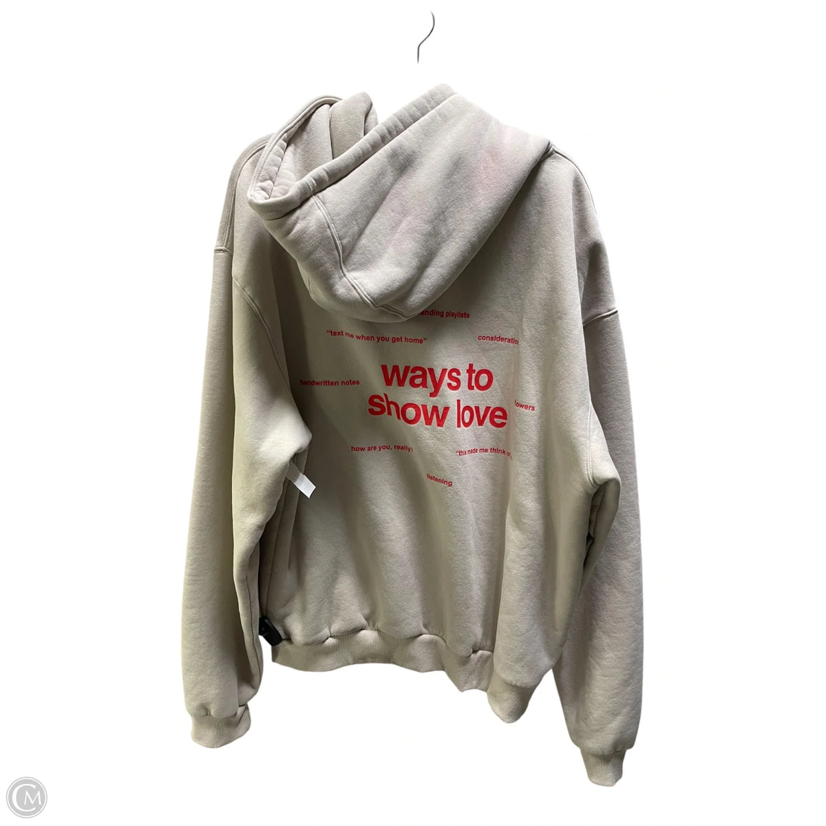 Sweatshirt Hoodie By Comfrt In Beige, Size: Xl