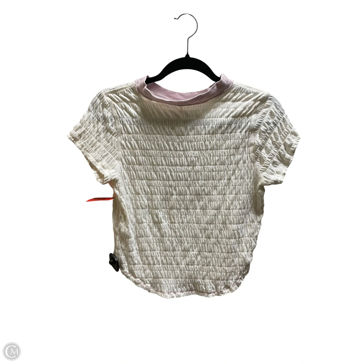 Top Short Sleeve By Free People In Cream, Size: M
