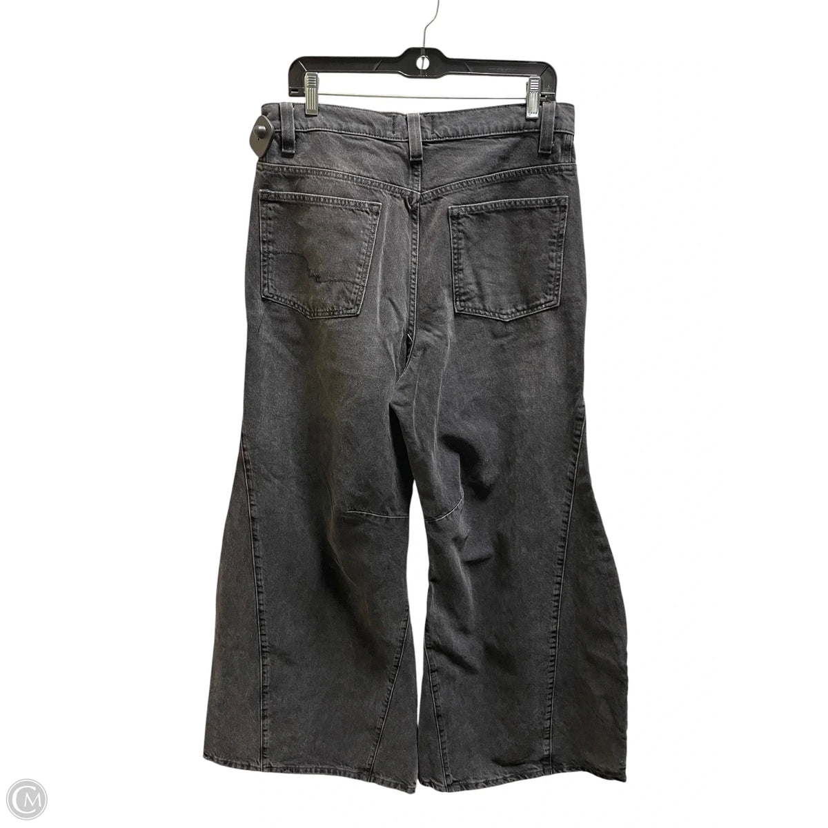 Jeans Wide Leg By We The Free In Black Denim, Size: 10