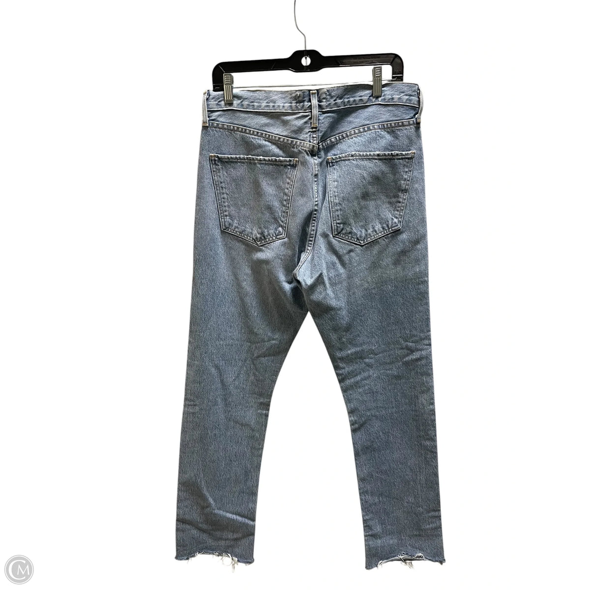 Jeans Straight By Agolde In Blue Denim, Size: 8