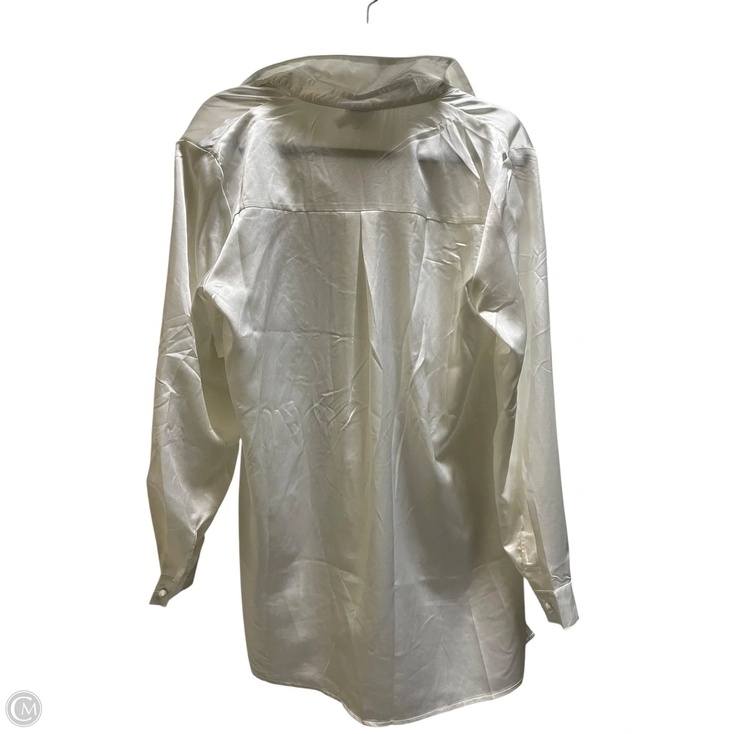 Top Long Sleeve By Princess Polly In White, Size: 6