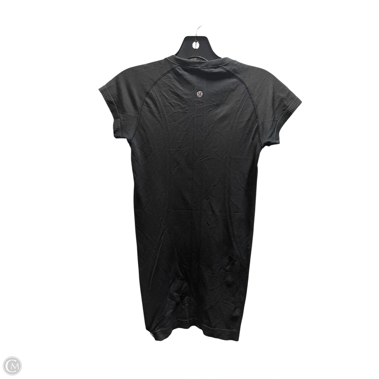 Athletic Top Short Sleeve By Lululemon In Black, Size: 2