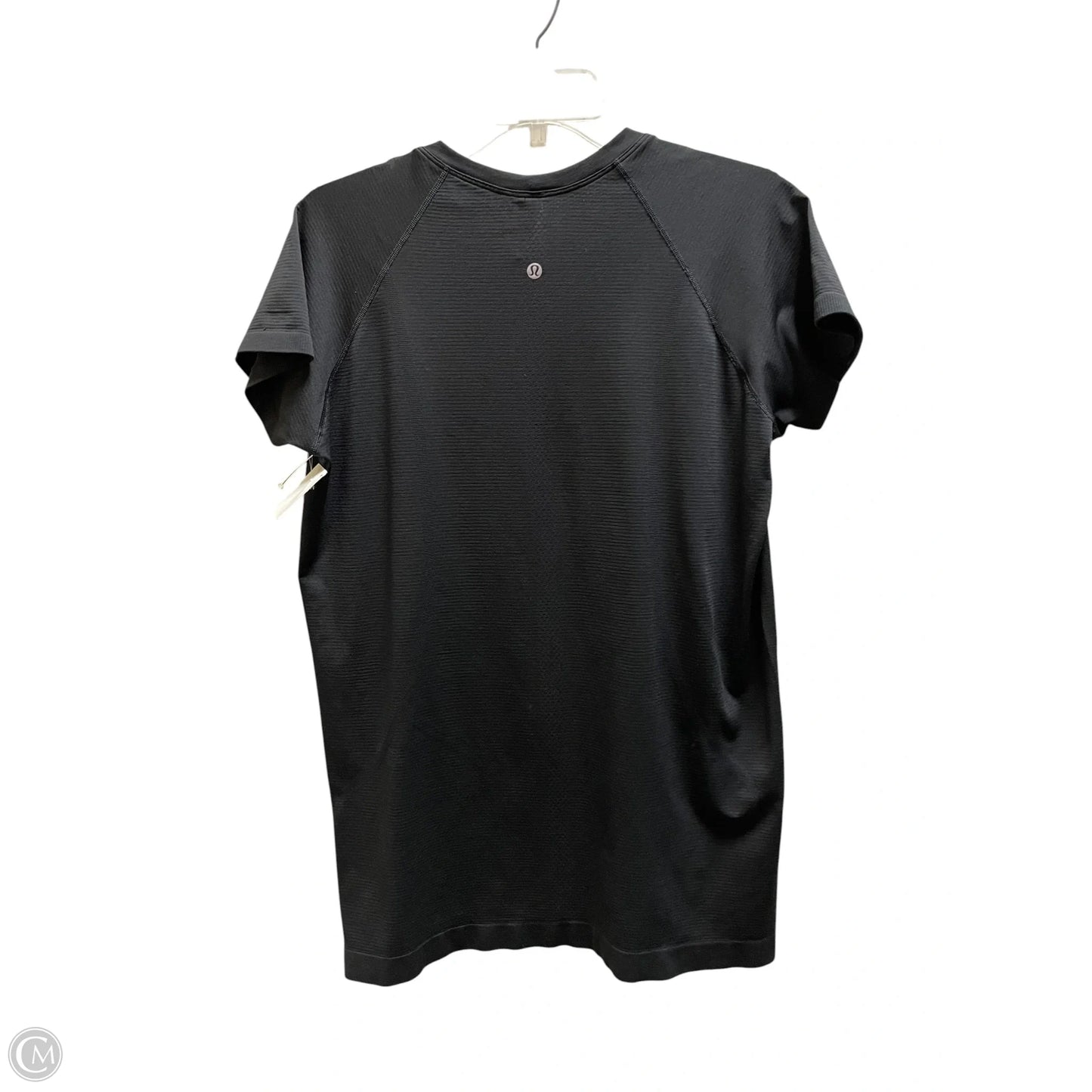 Athletic Top Short Sleeve By Lululemon In Black, Size: 14