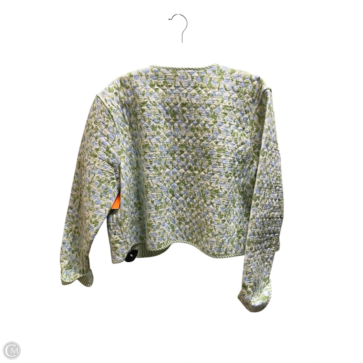 Jacket Puffer & Quilted By Crown And Ivy In Blue & Green, Size: 1x
