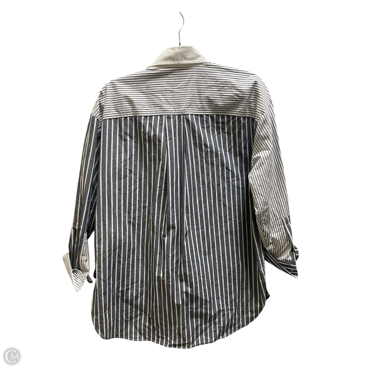 Top Long Sleeve By Banana Republic In Striped Pattern, Size: M