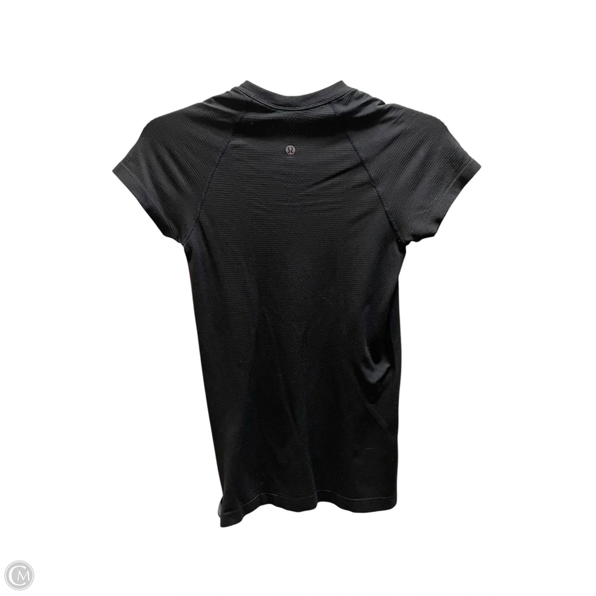 Athletic Top Short Sleeve By Lululemon In Black, Size: 4