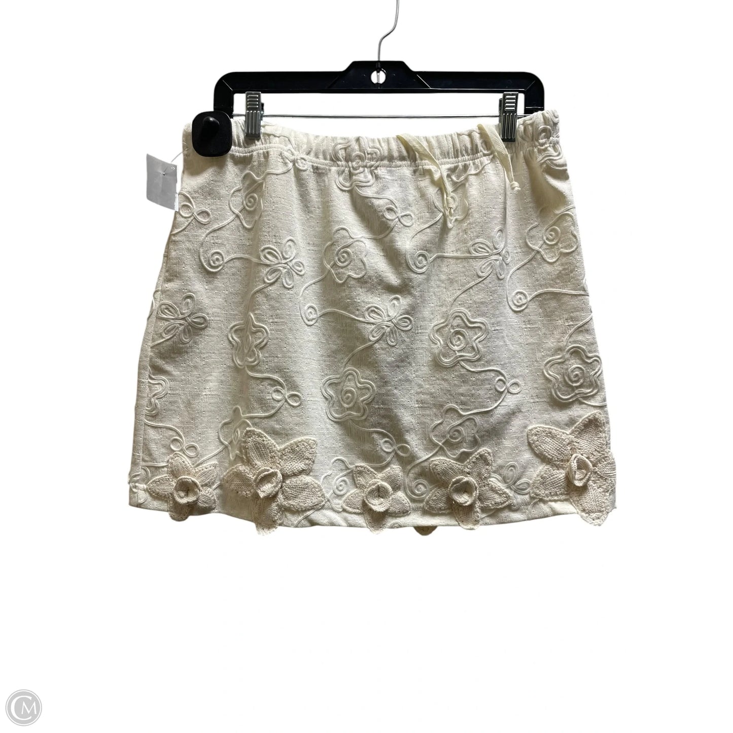 Skirt Mini & Short By Blush In Cream, Size: Xl