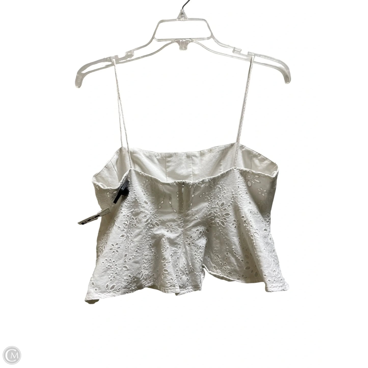 Top Sleeveless By Zara In White, Size: L