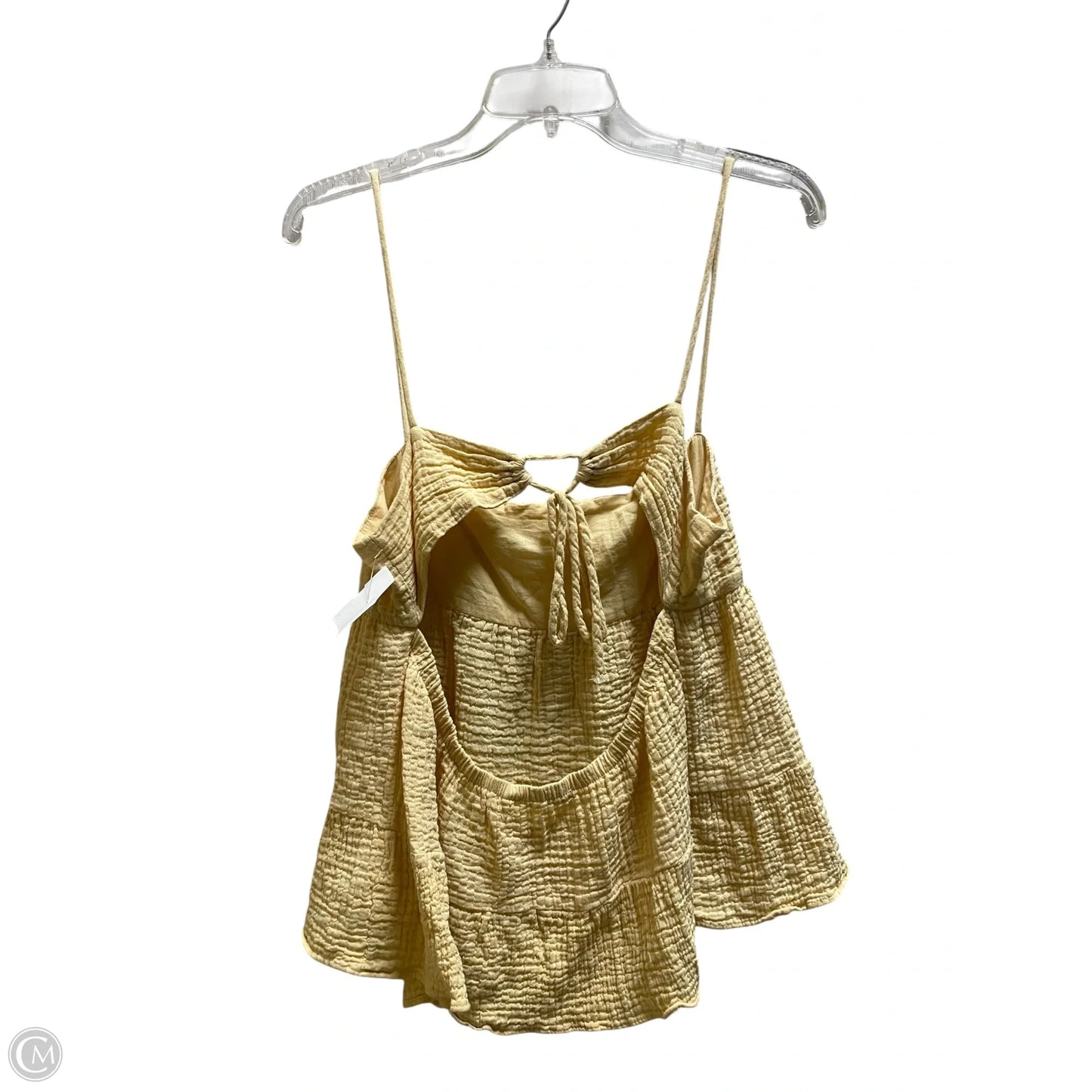 Top Sleeveless By Zara In Yellow, Size: L