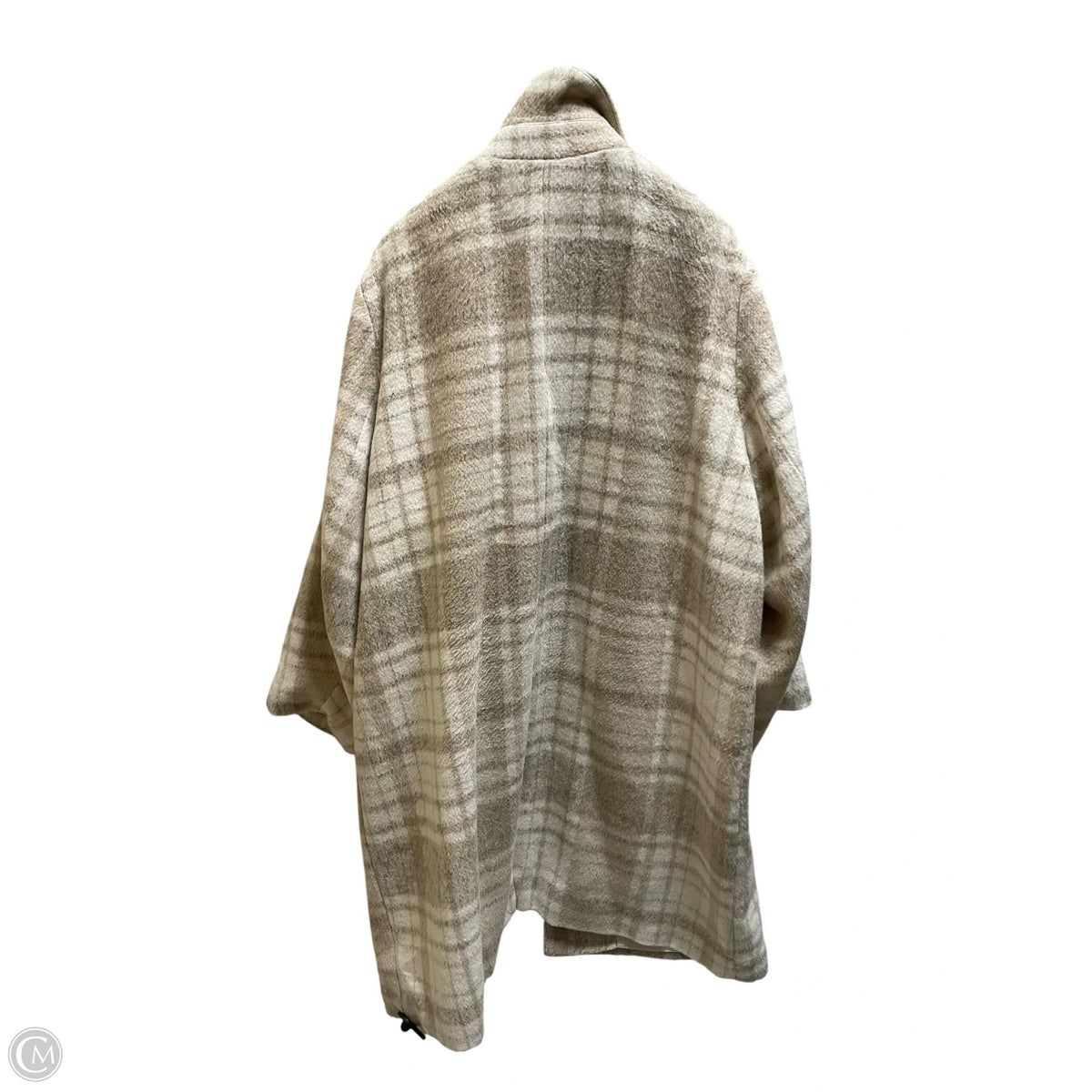 Coat Trench Coat By Arula In Plaid Pattern, Size: Xl