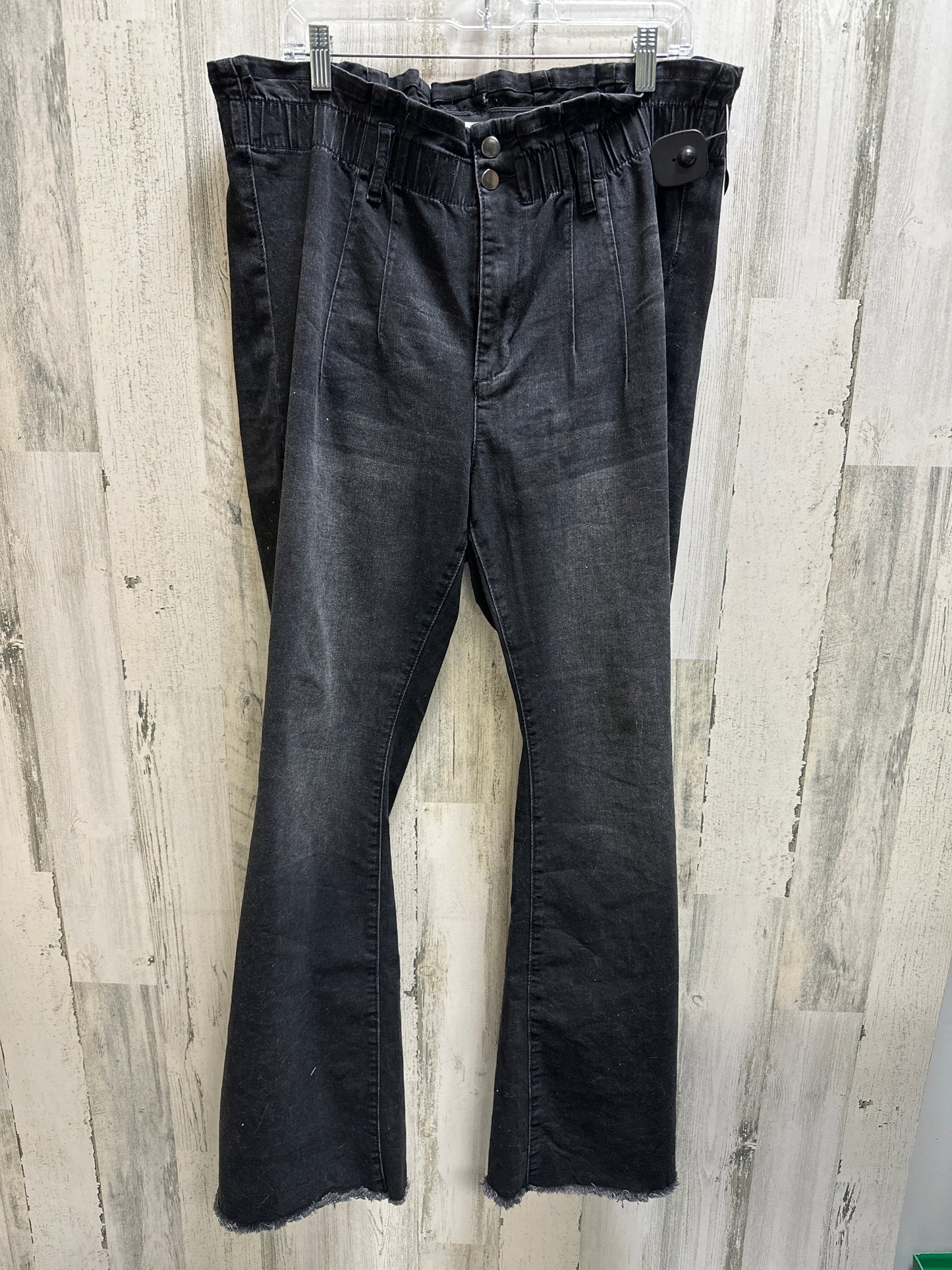 Black Denim Jeans Flared Clothes Mentor, Size 14