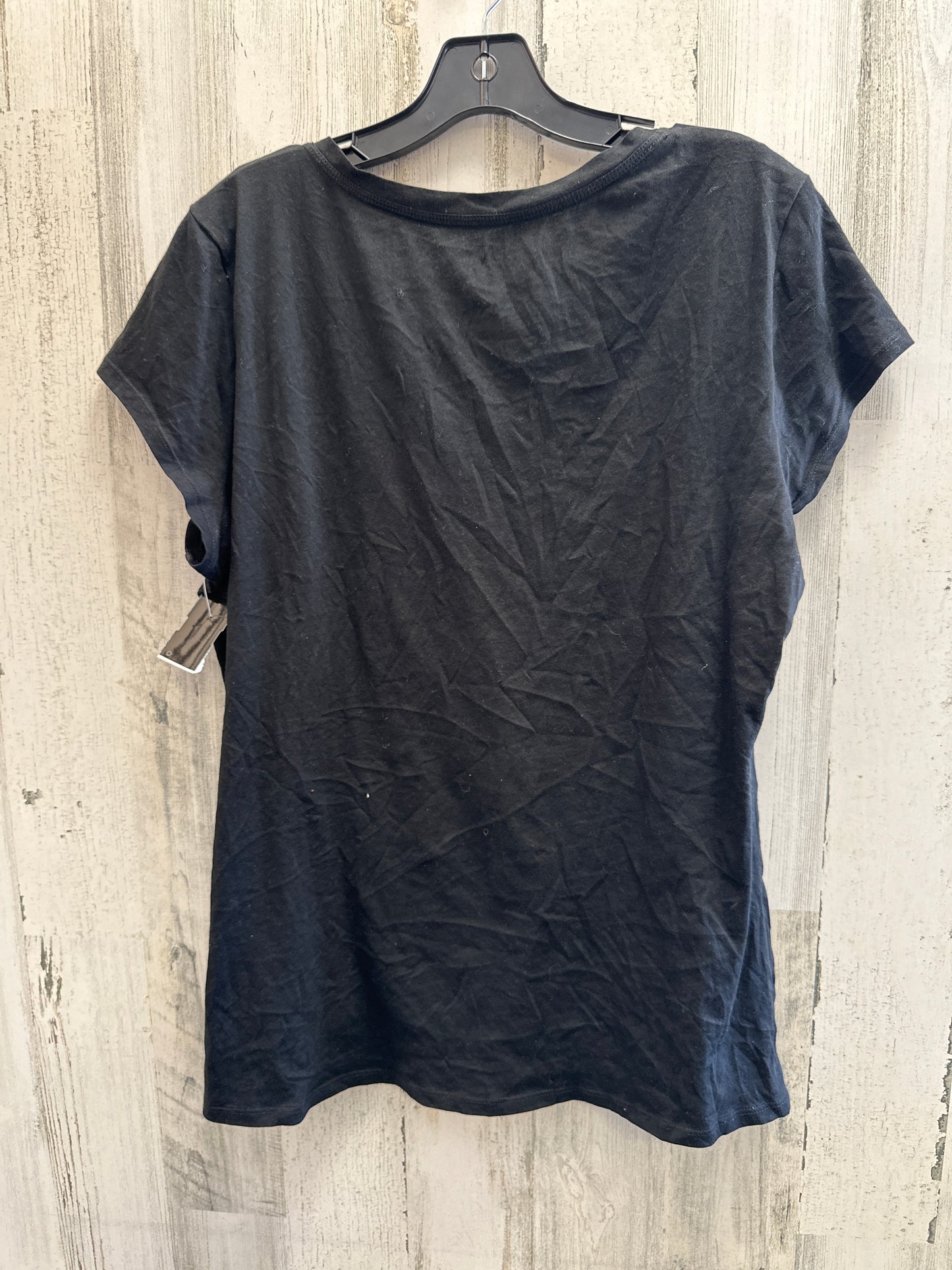 Black Top Short Sleeve Basic New York And Co, Size Xl