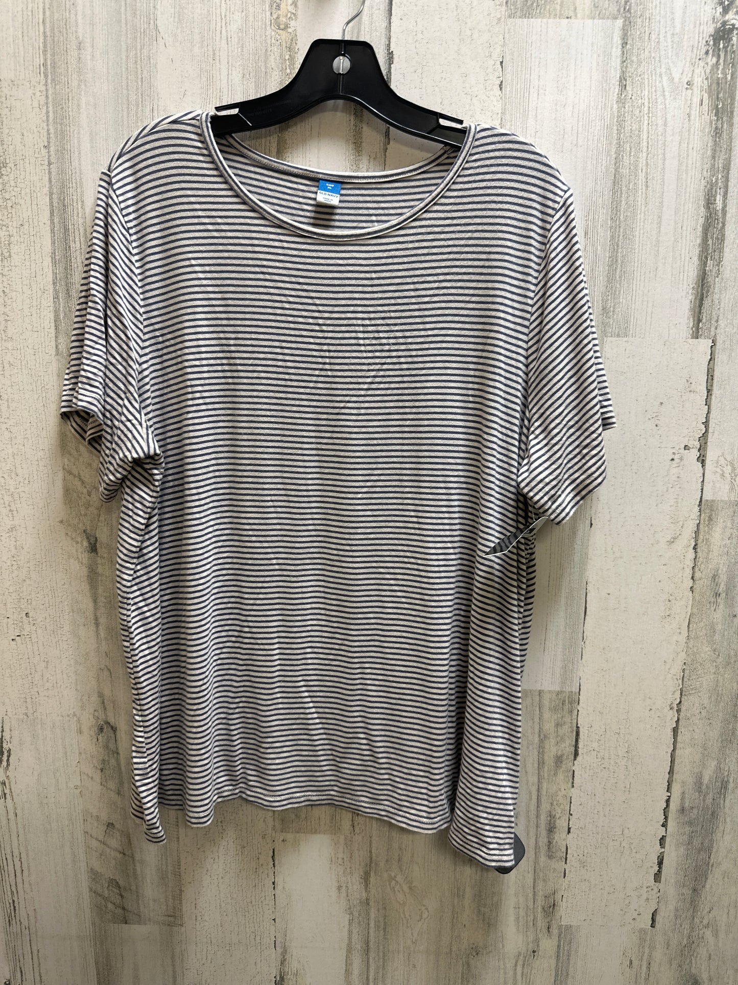 Striped Pattern Top Short Sleeve Basic Old Navy, Size Xl