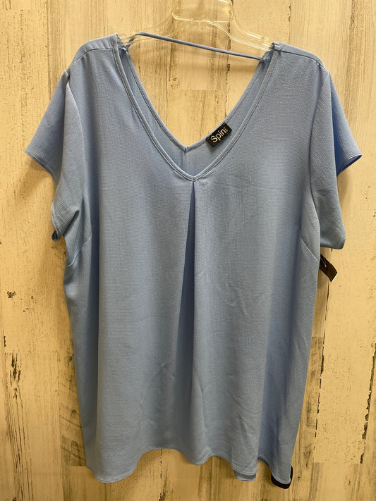 Top Short Sleeve By Spin In Blue, Size: 3x