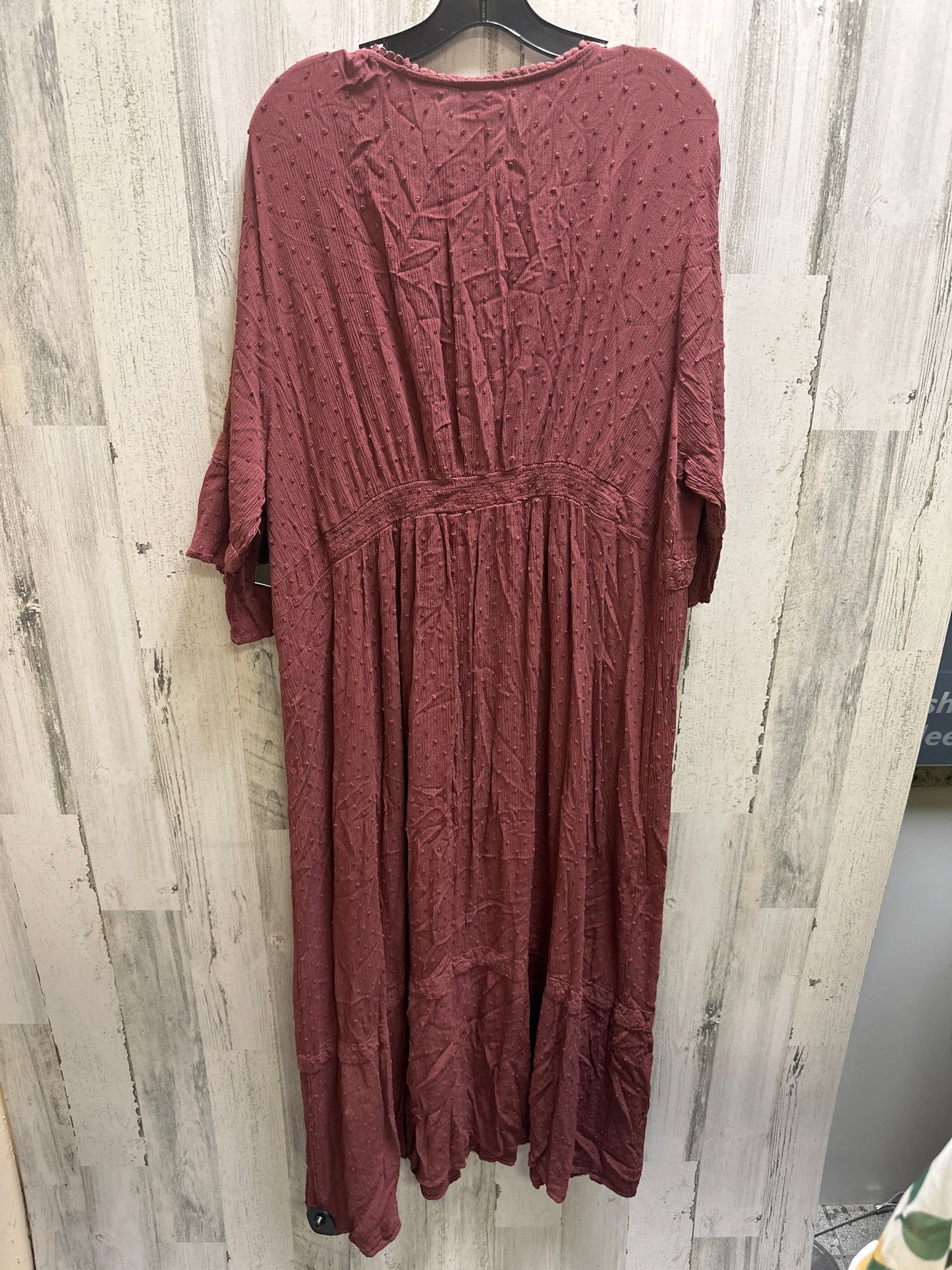 Red Dress Casual Maxi Knox Rose, Size 3x