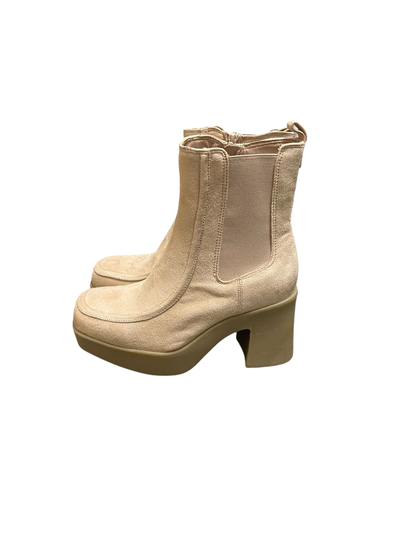 Boots Ankle Heels By Lane Bryant In Tan, Size: 9