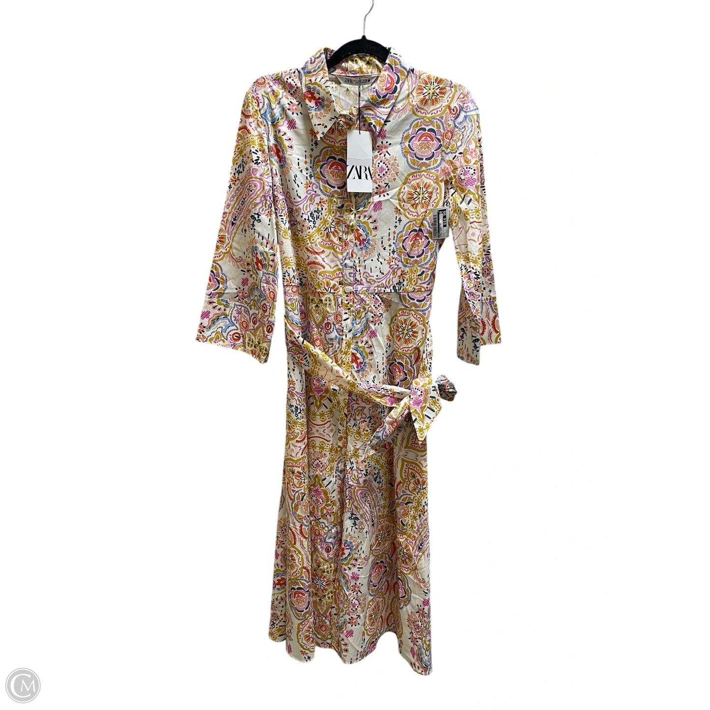 Dress Casual Maxi By Zara In Floral Print, Size: L