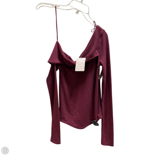 Top Long Sleeve By We The Free In Maroon, Size: Xs