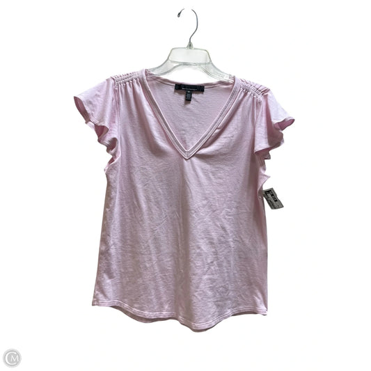 Top Short Sleeve Basic By White House Black Market In Pink, Size: M
