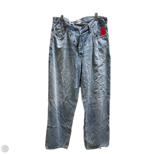 Jeans Wide Leg By Agolde In Blue Denim, Size: 14