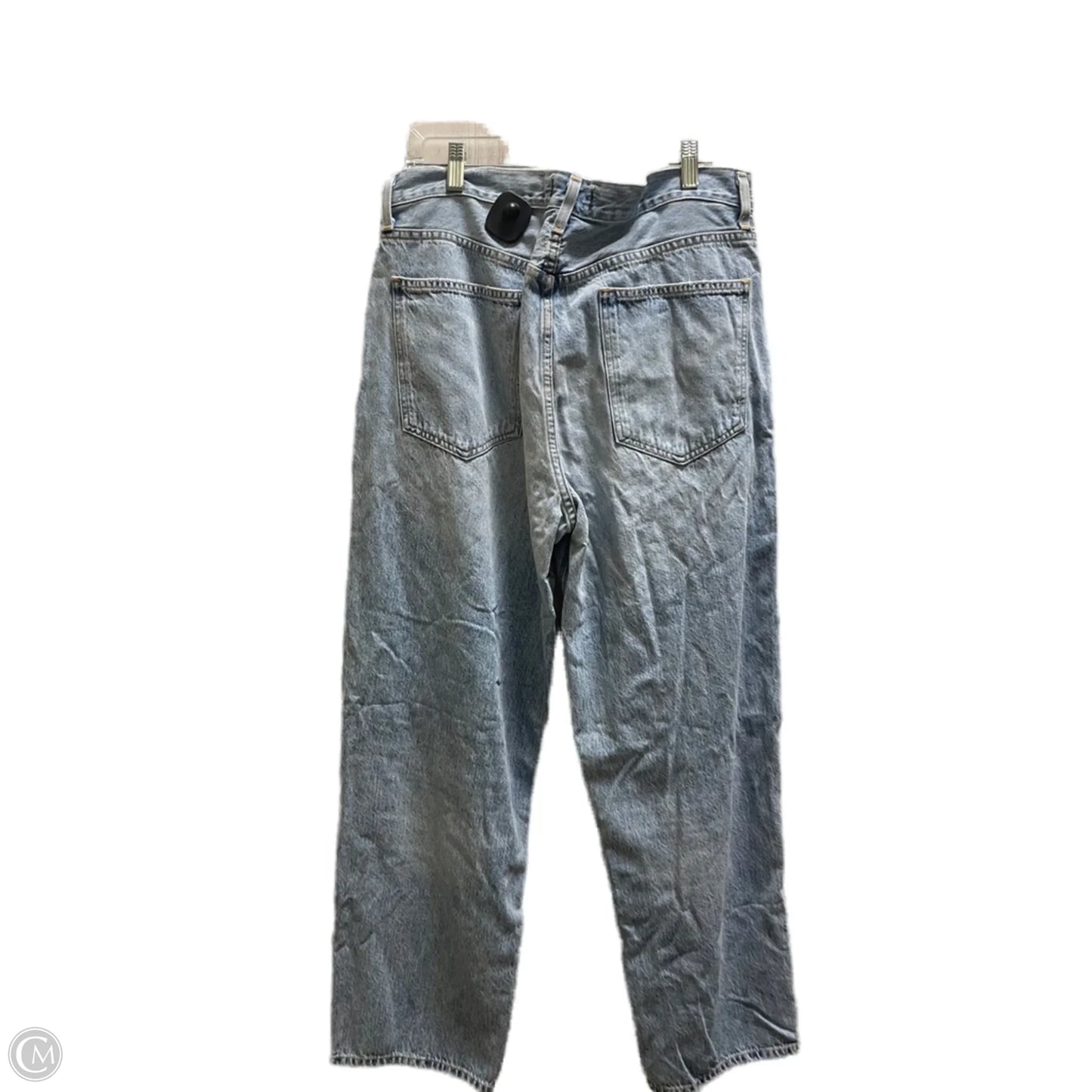 Jeans Wide Leg By Agolde In Blue Denim, Size: 14