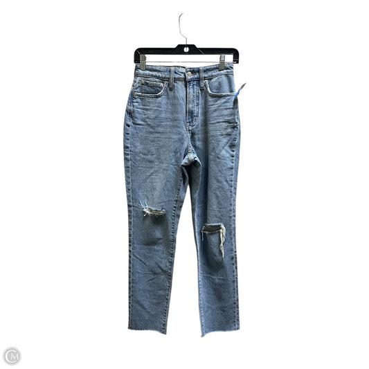 Jeans Straight By Madewell In Blue Denim, Size: 0