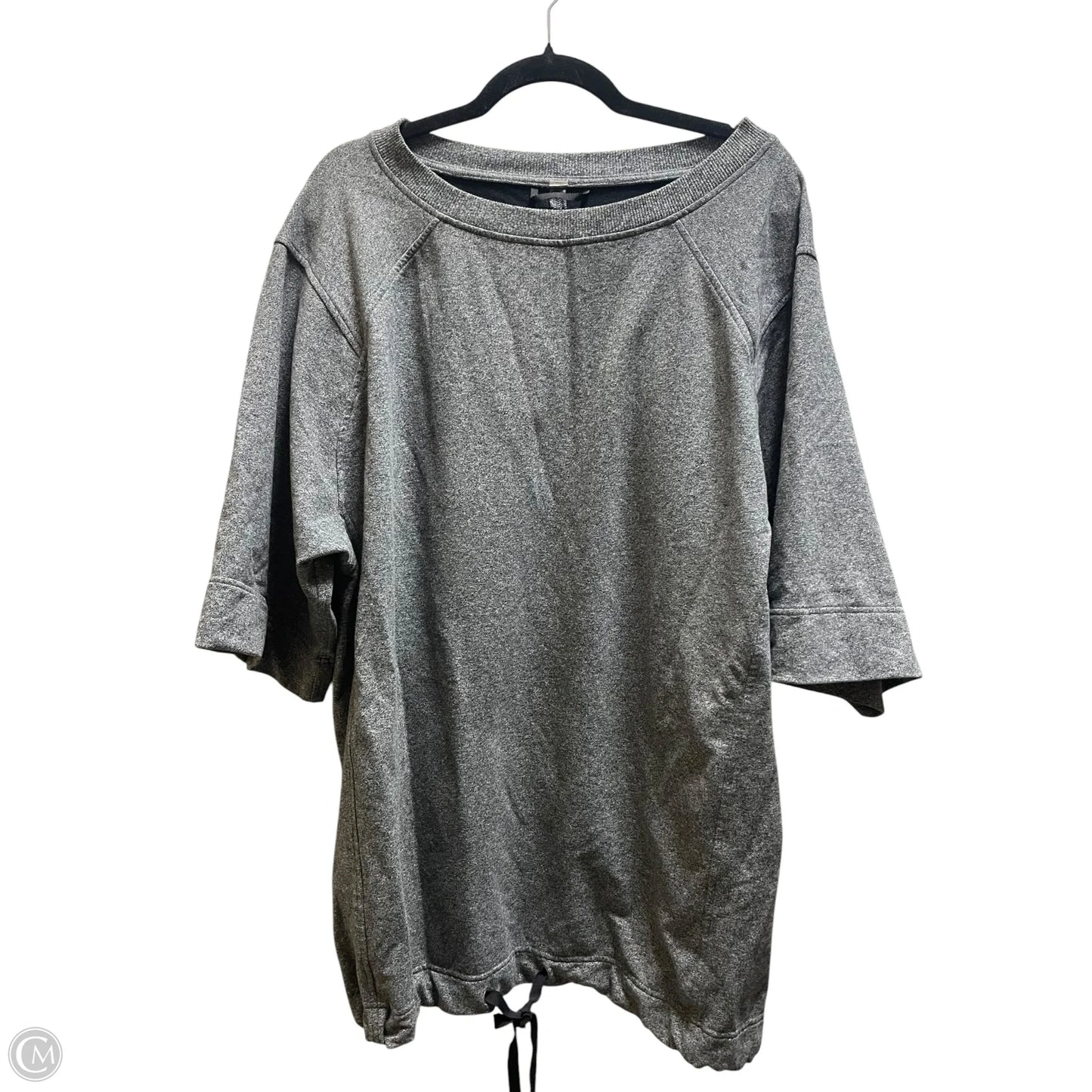 Top Short Sleeve By Lululemon In Grey, Size: Xl