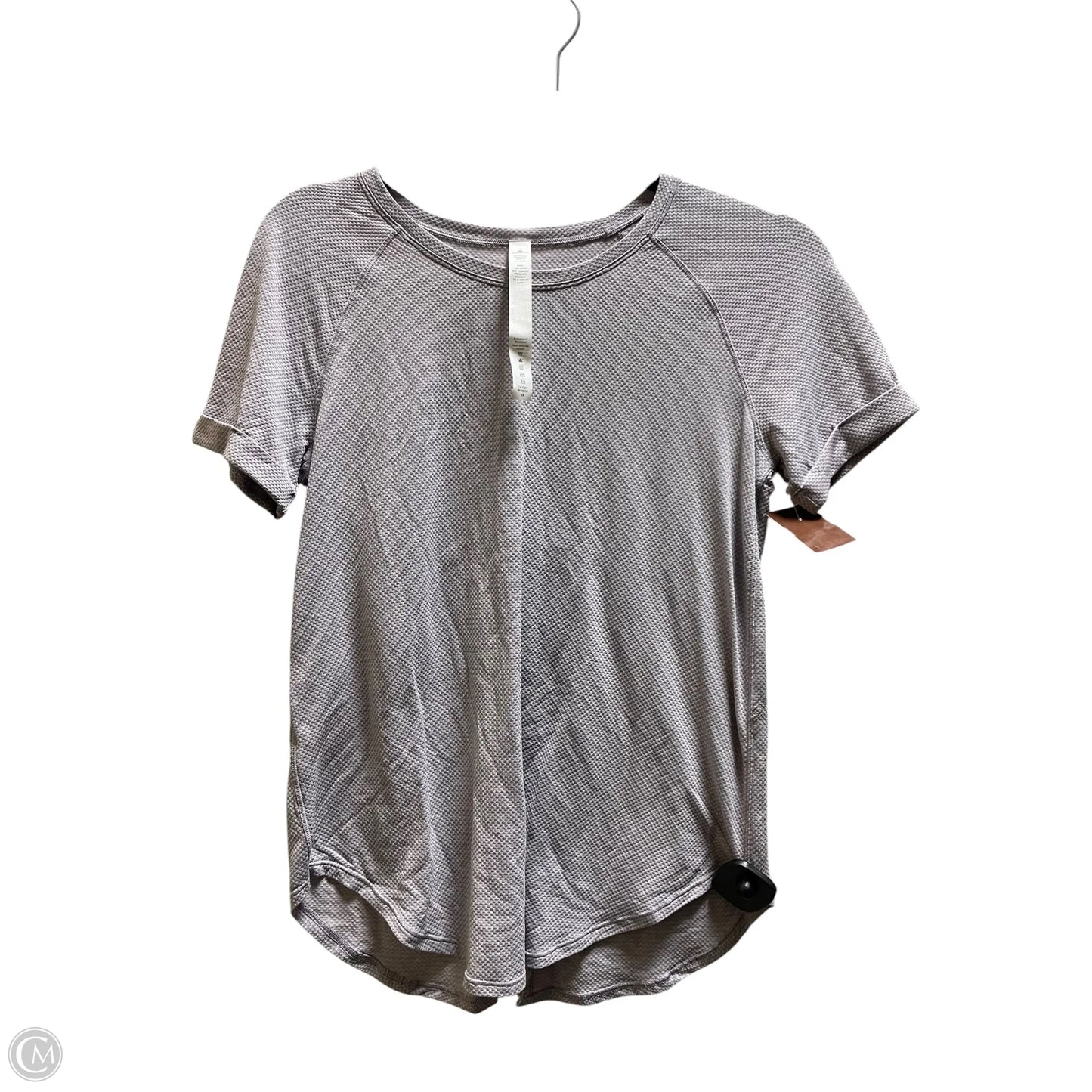 Athletic Top Short Sleeve By Lululemon In Purple, Size: 2