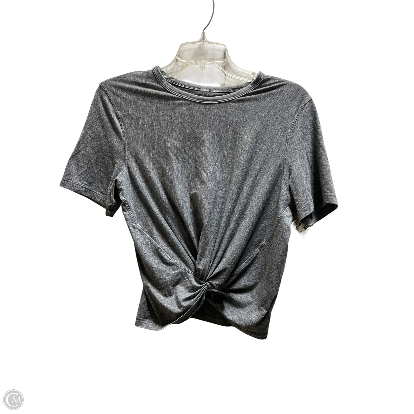 Top Short Sleeve By Lululemon In Grey, Size: M