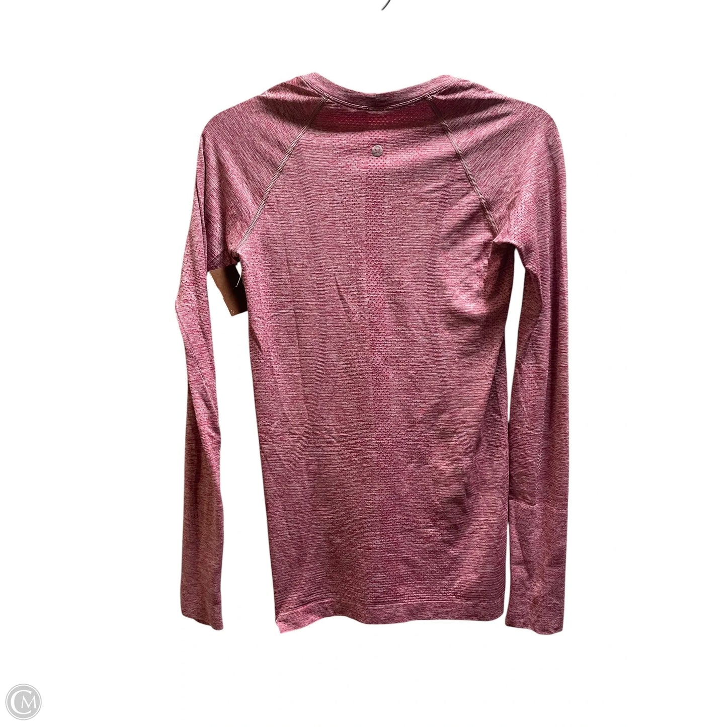 Athletic Top Long Sleeve Collar By Lululemon In Pink, Size: M