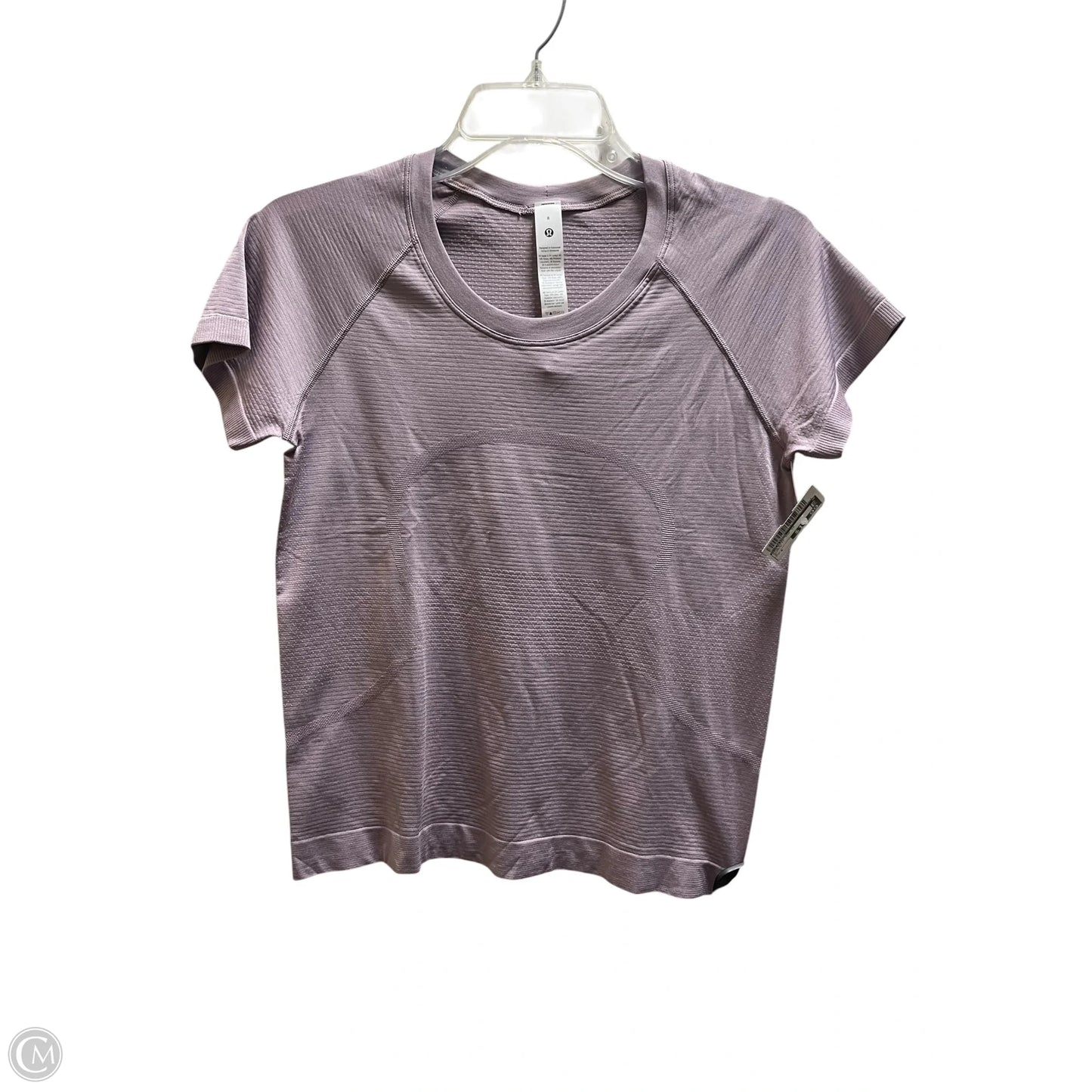 Athletic Top Short Sleeve By Lululemon In Purple, Size: 8