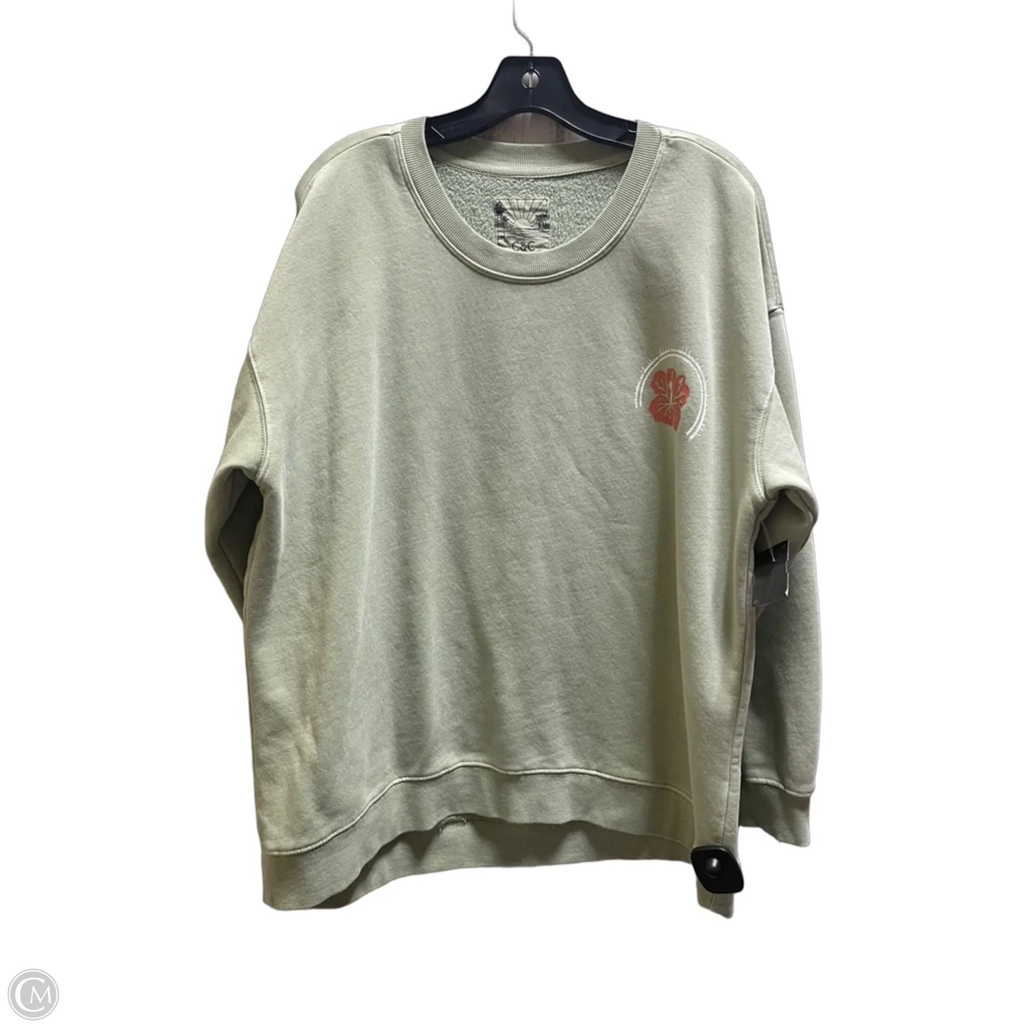 Sweatshirt Crewneck By C And C In Green, Size: S