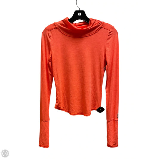 Athletic Top Long Sleeve Crewneck By Free People In Coral, Size: S