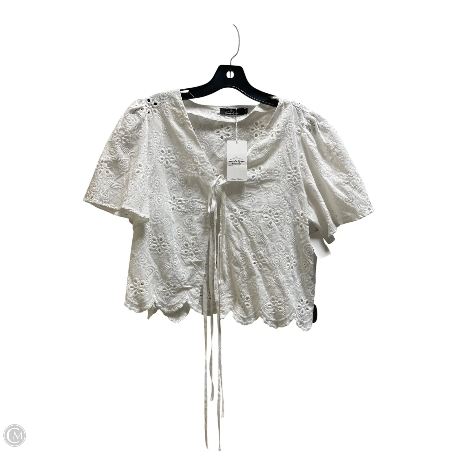 Top Short Sleeve By Trendy Queen In White, Size: S
