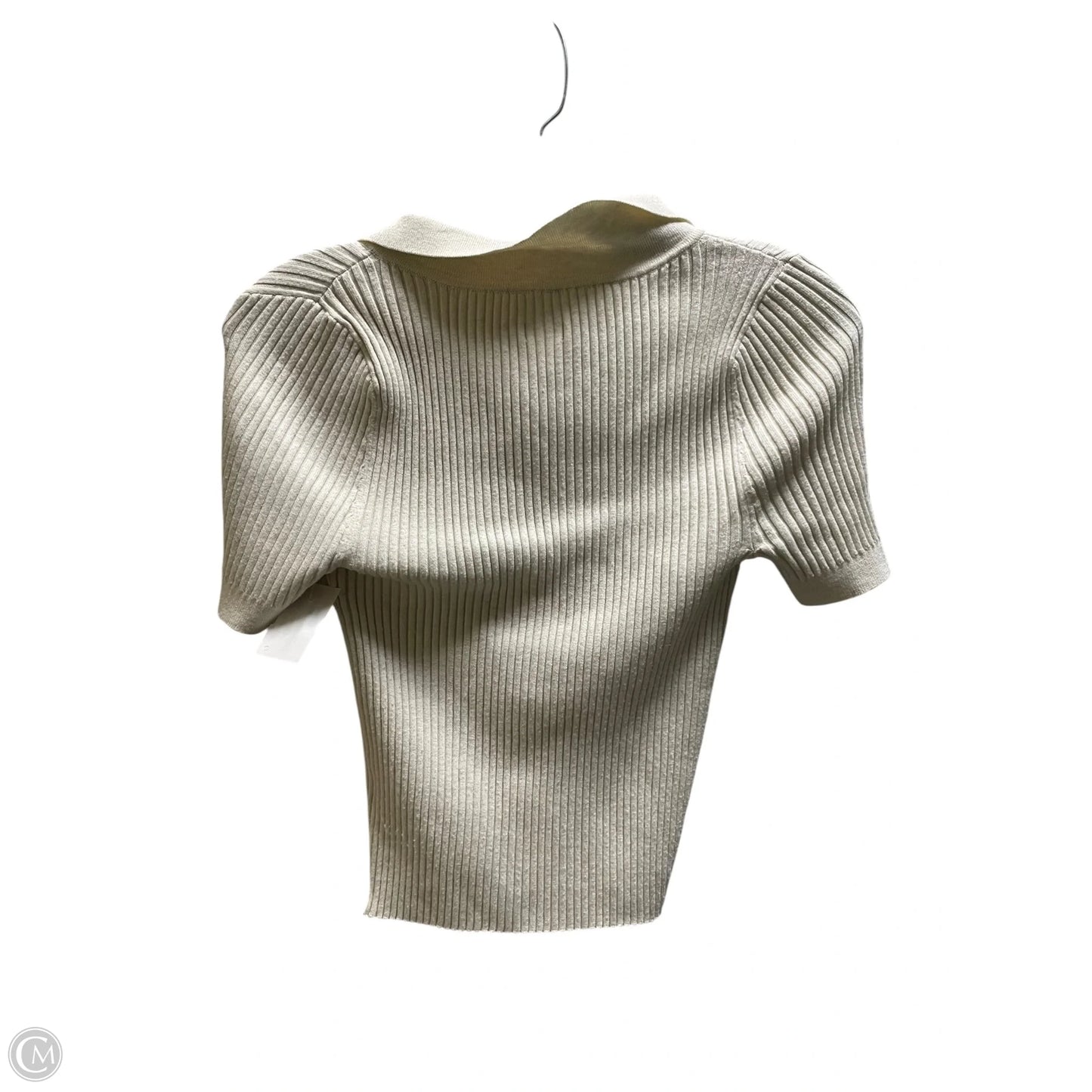 Top Short Sleeve By Aerie In Cream, Size: M