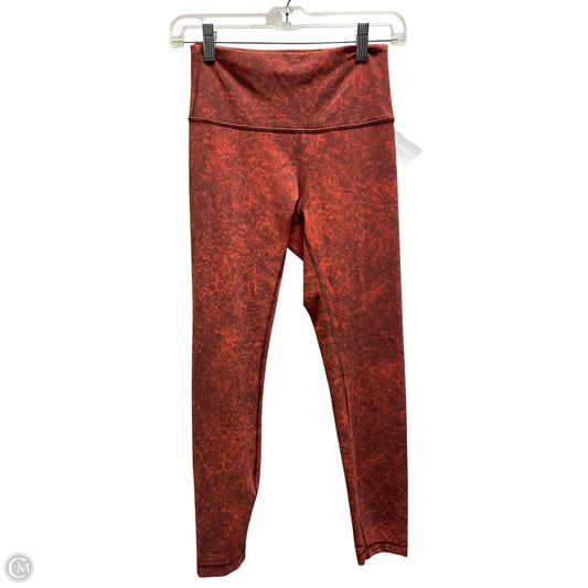 Athletic Leggings By Lululemon In Red, Size: 6