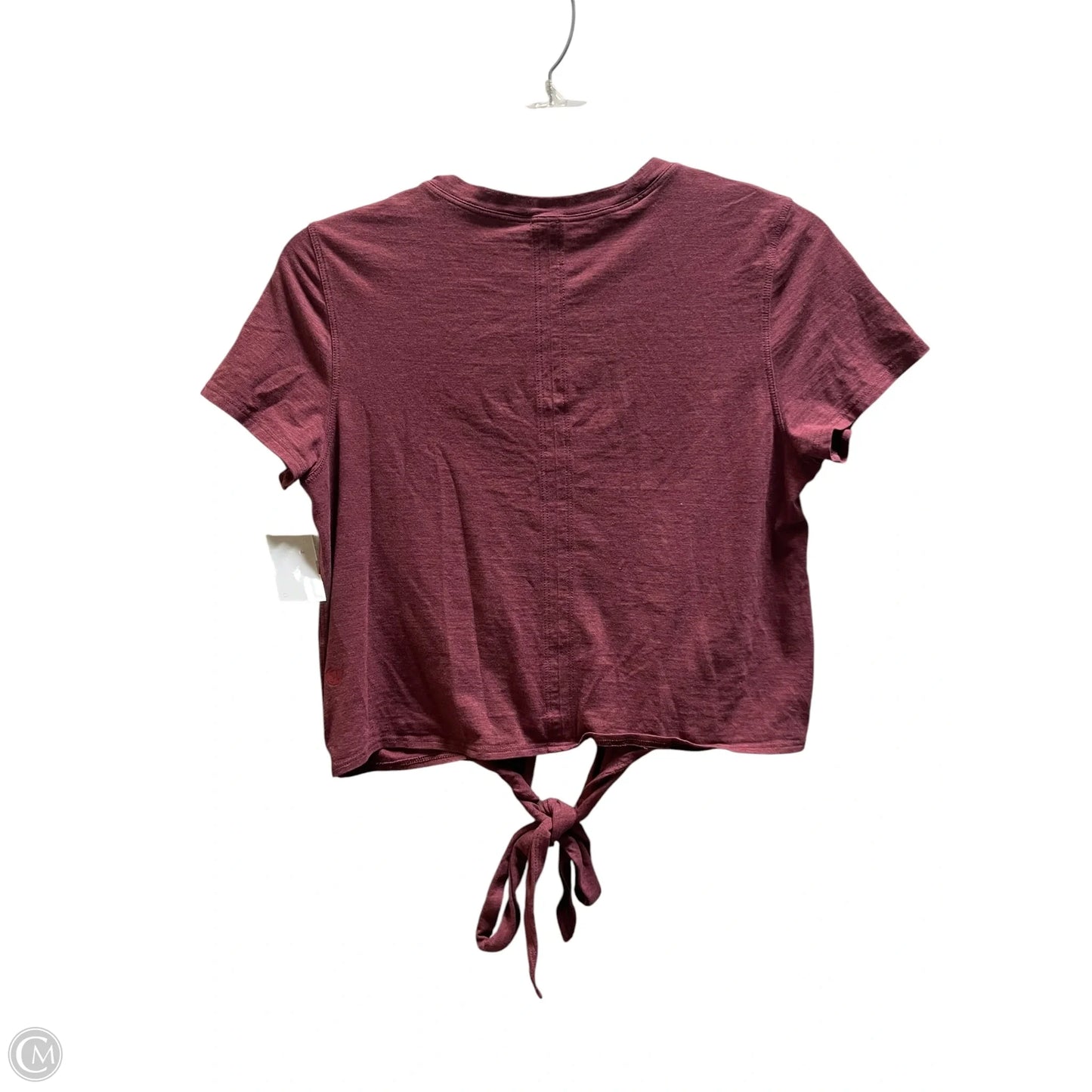 Athletic Top Short Sleeve By Lululemon In Maroon, Size: S
