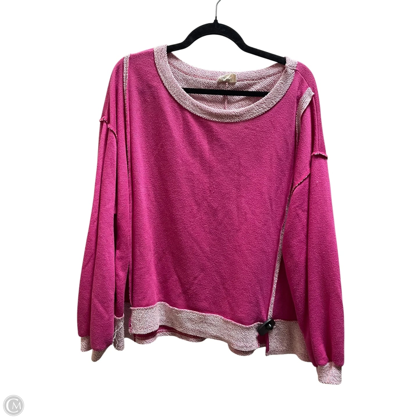 Top Long Sleeve By Bibi In Pink, Size: S