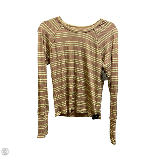 Top Long Sleeve Basic By Aerie In Striped Pattern, Size: M