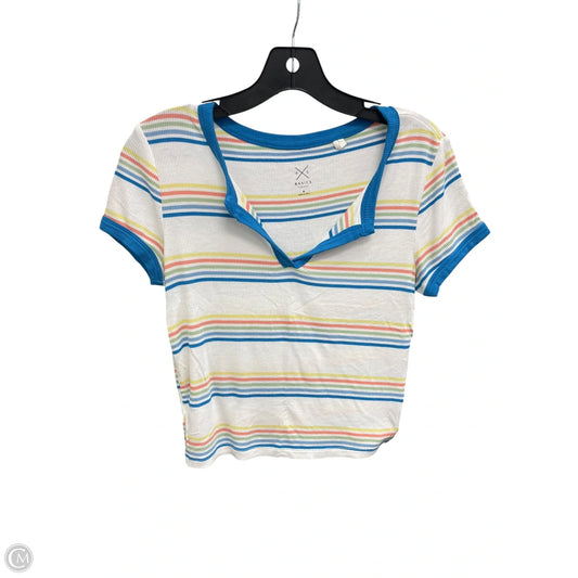 Top Short Sleeve By Pacsun In Striped Pattern, Size: M