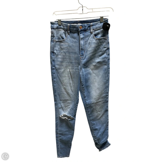 Jeans Skinny By American Eagle In Blue Denim, Size: 8