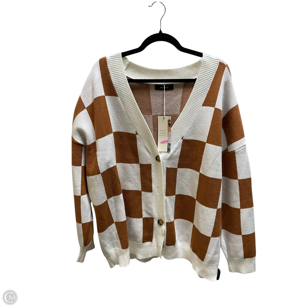 Sweater Cardigan By Dokotoo In Brown, Size: 2x