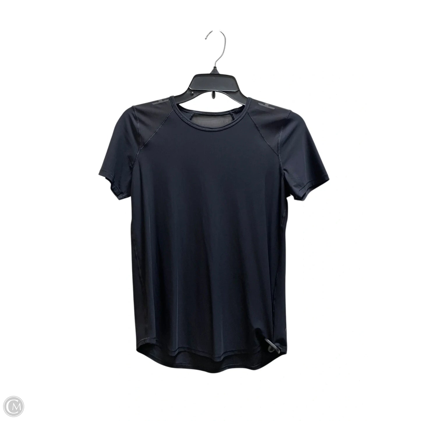 Athletic Top Short Sleeve By Lululemon In Black, Size: S