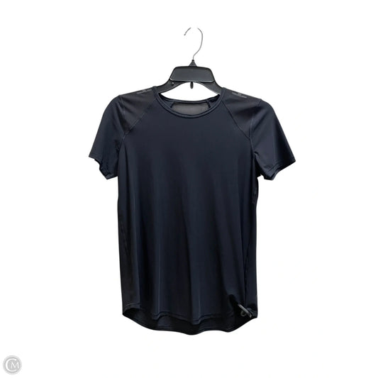 Athletic Top Short Sleeve By Lululemon In Black, Size: S