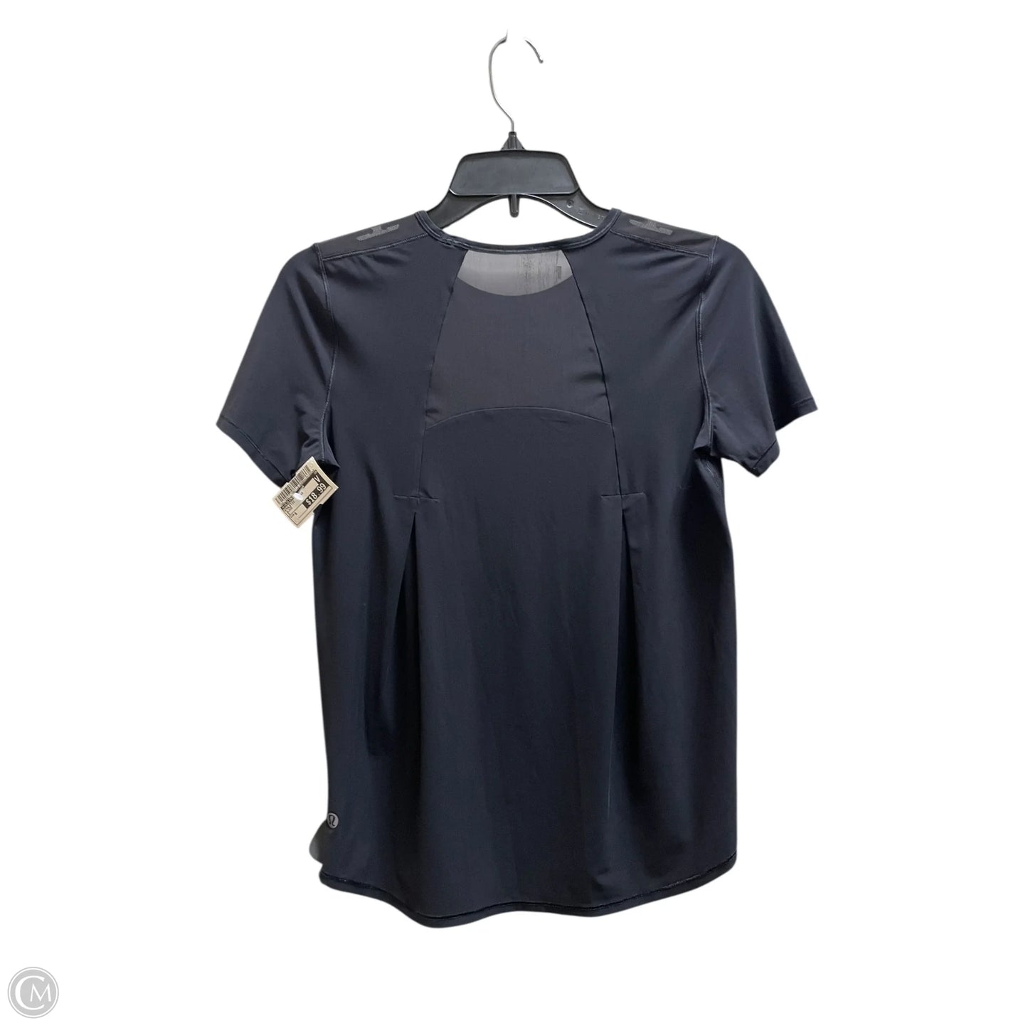 Athletic Top Short Sleeve By Lululemon In Black, Size: S