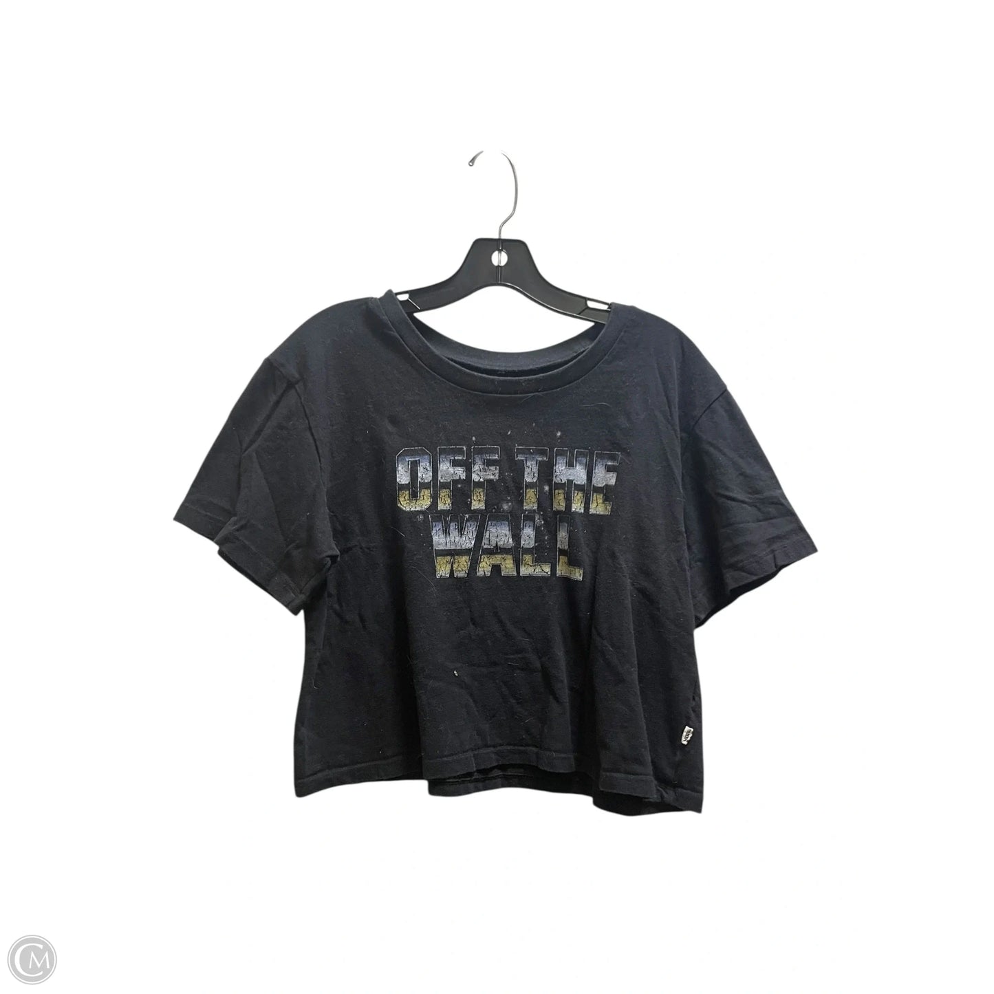 Top Short Sleeve By Vans In Black, Size: S